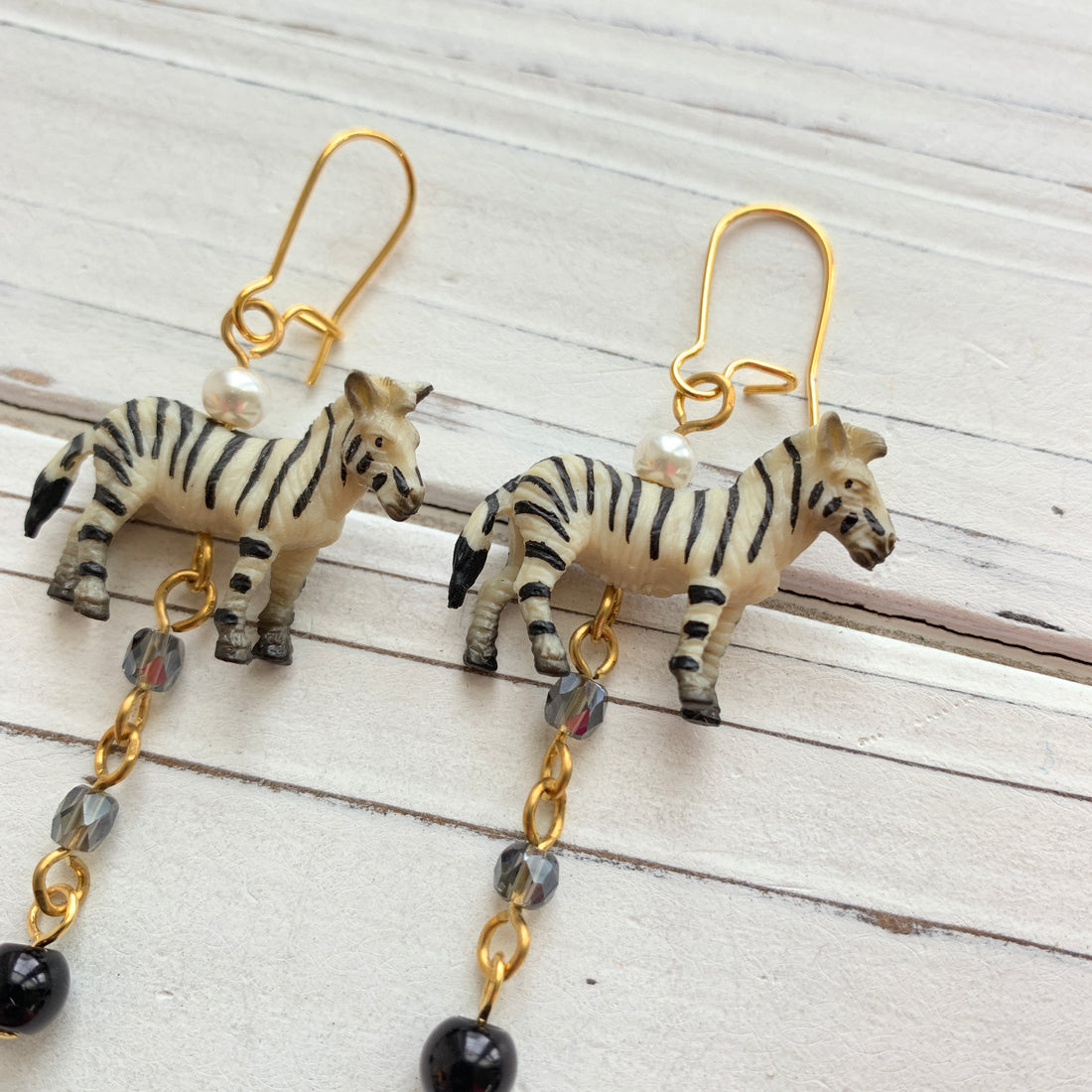 Miniature Zebra Earrings