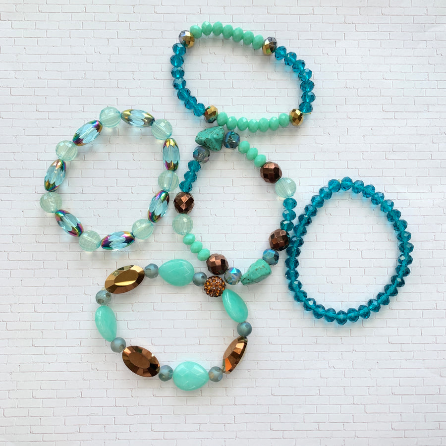 Paradise Valley Beaded Stretch Bracelet Set