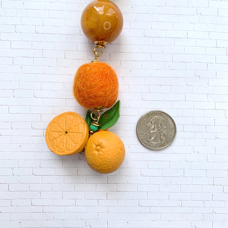 Freshly Squeezed Orange Bag Charm