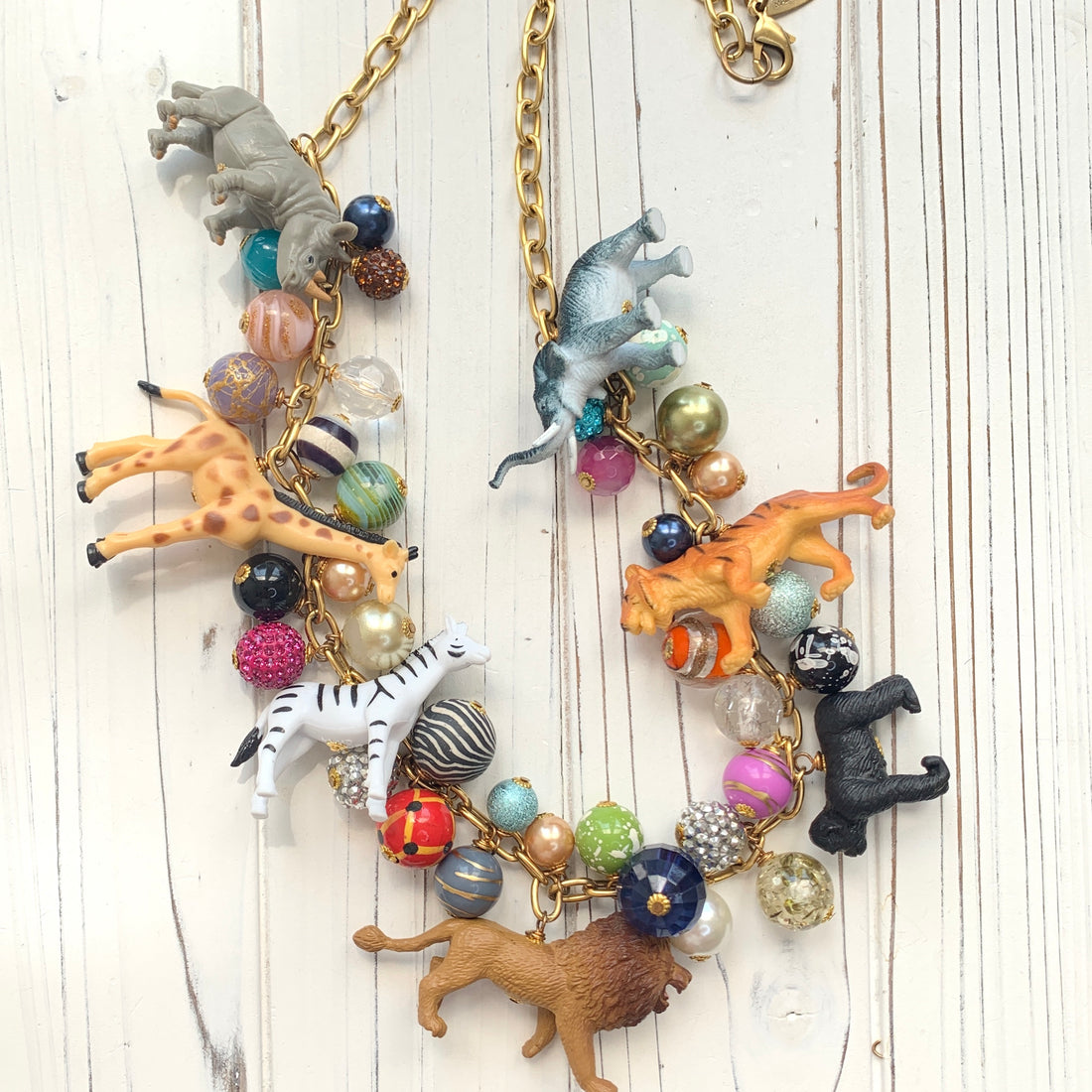 Long Safari Animal Necklace