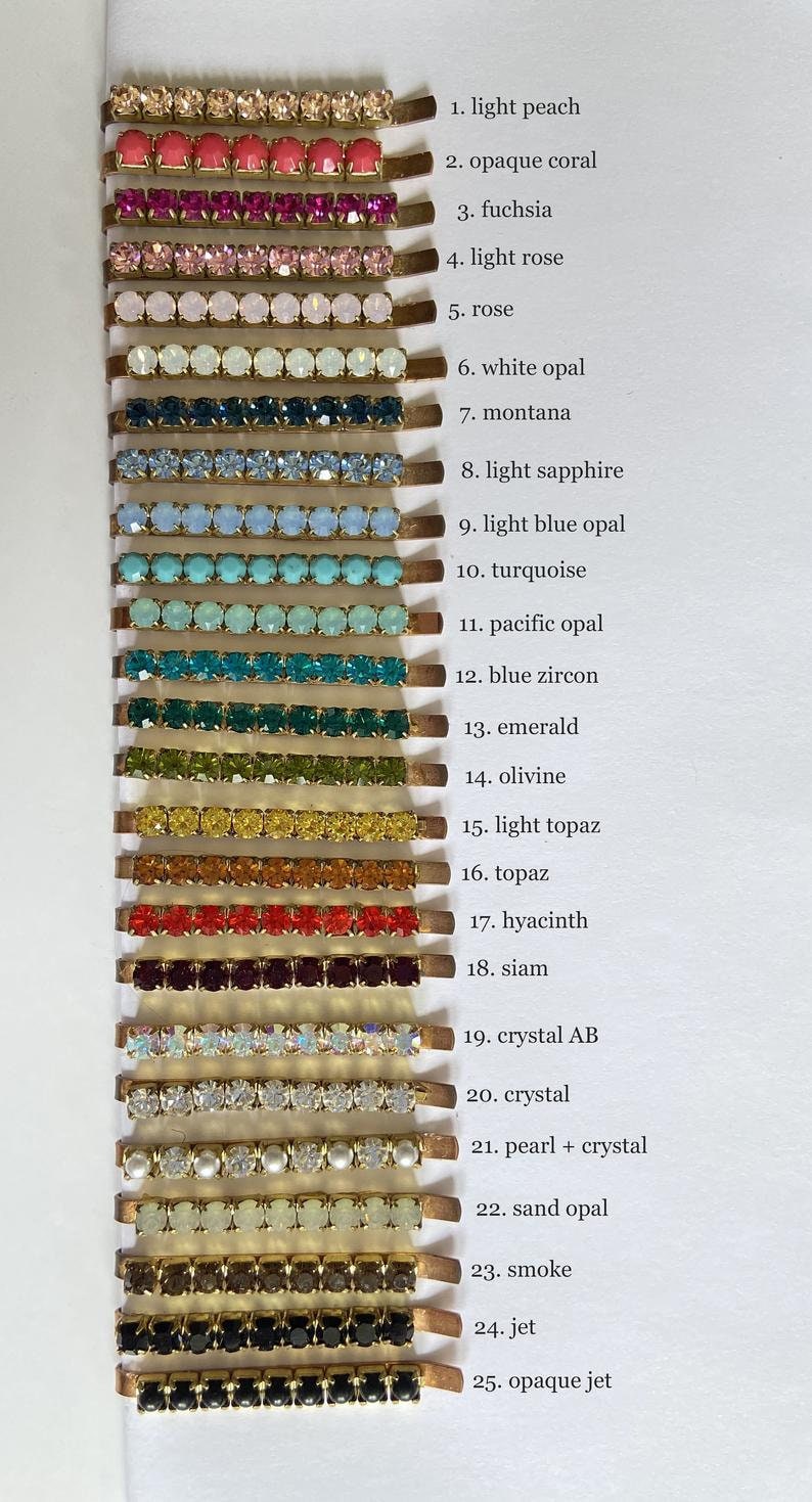 Classic Rhinestone Bobby Pin Set - Choice of Rhinestone Color!