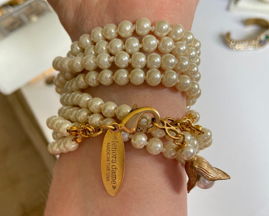 Pearl Audrey Wrap Bracelet