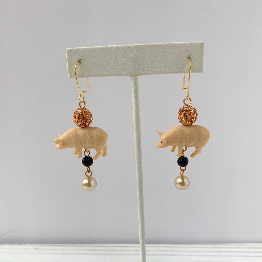 Miniature Pig Earrings