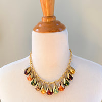 Cornucopia Fall Bead Cap Necklace