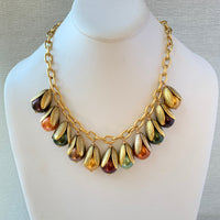 Cornucopia Fall Bead Cap Necklace