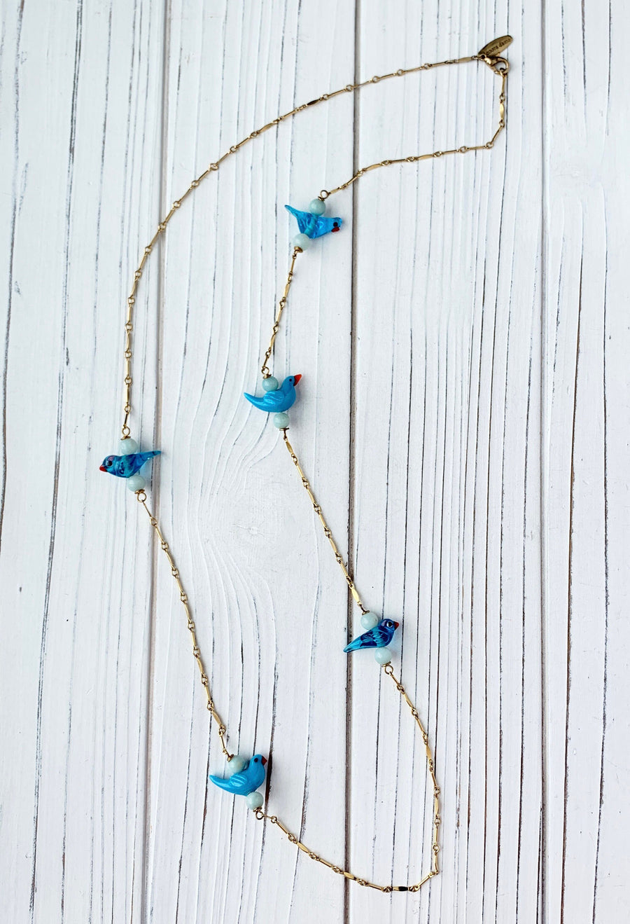 A Little Bird Told Me Necklace - Robin's Egg Blue