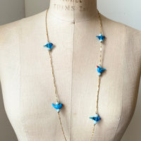 A Little Bird Told Me Necklace - Robin's Egg Blue