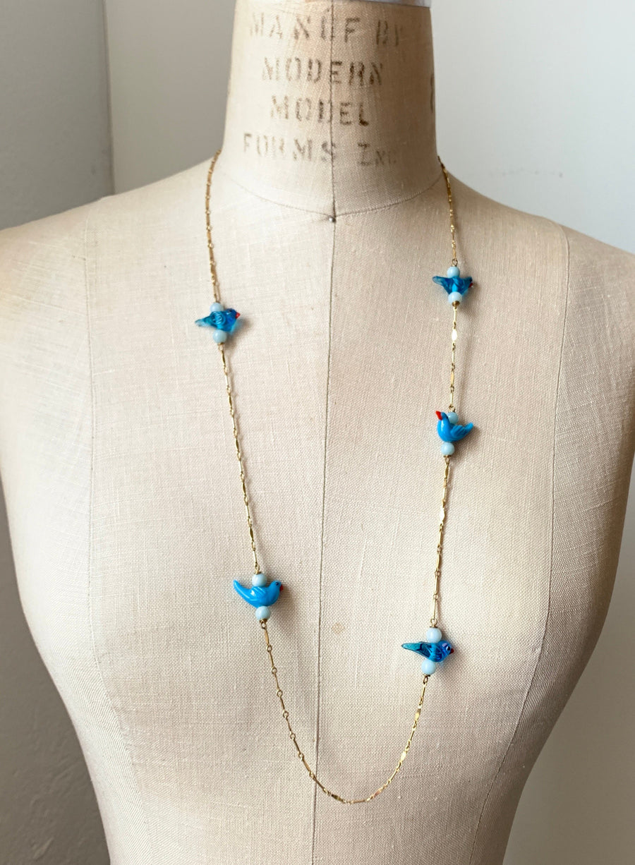 A Little Bird Told Me Necklace - Robin's Egg Blue