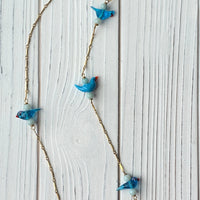 A Little Bird Told Me Necklace - Robin's Egg Blue