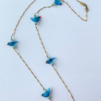 A Little Bird Told Me Necklace - Robin's Egg Blue