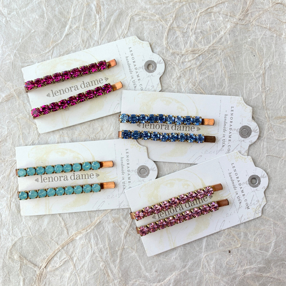 Classic Rhinestone Bobby Pin Set - Choice of Rhinestone Color!