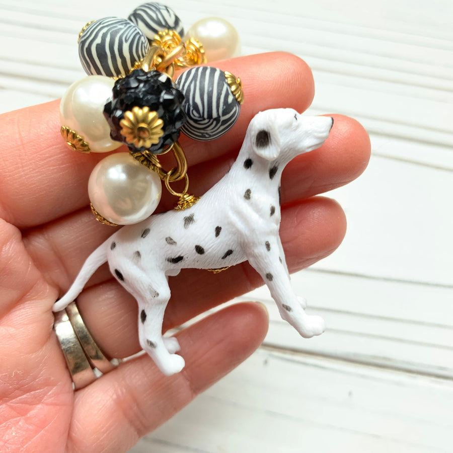 Dalmatian Purse Charm - Keychain Charm