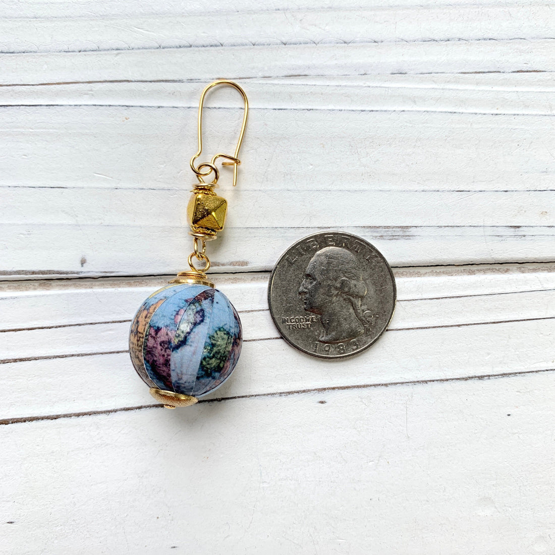 Wanderlust Vintage Map Earrings