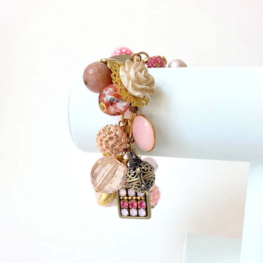 Peony Pink Charm Bracelet