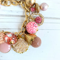 Peony Pink Charm Bracelet