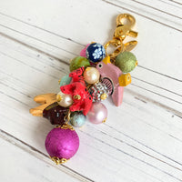 Colorful Animal Beaded Purse Charm