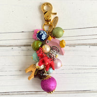 Colorful Animal Beaded Purse Charm