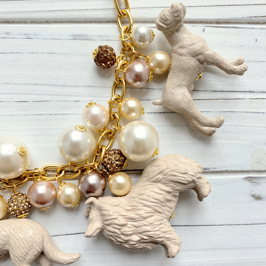 Pearl Must Love Dogs Necklace