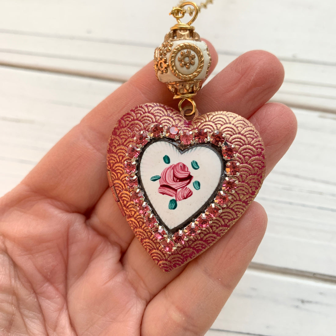 Lenora Dame Heart Locket Pendant Necklace