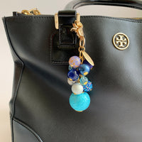 Blue Beaded Purse Charm