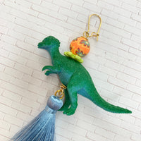 Flora Dinosaur Tassel Earrings