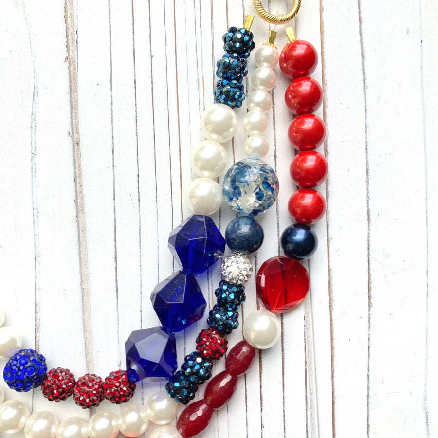 Lenora Dame Multi-Strand Independence Day Necklace