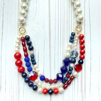 Lenora Dame Multi-Strand Independence Day Necklace