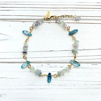 Lenora Dame Sea Glass Beaded Anklet for Women