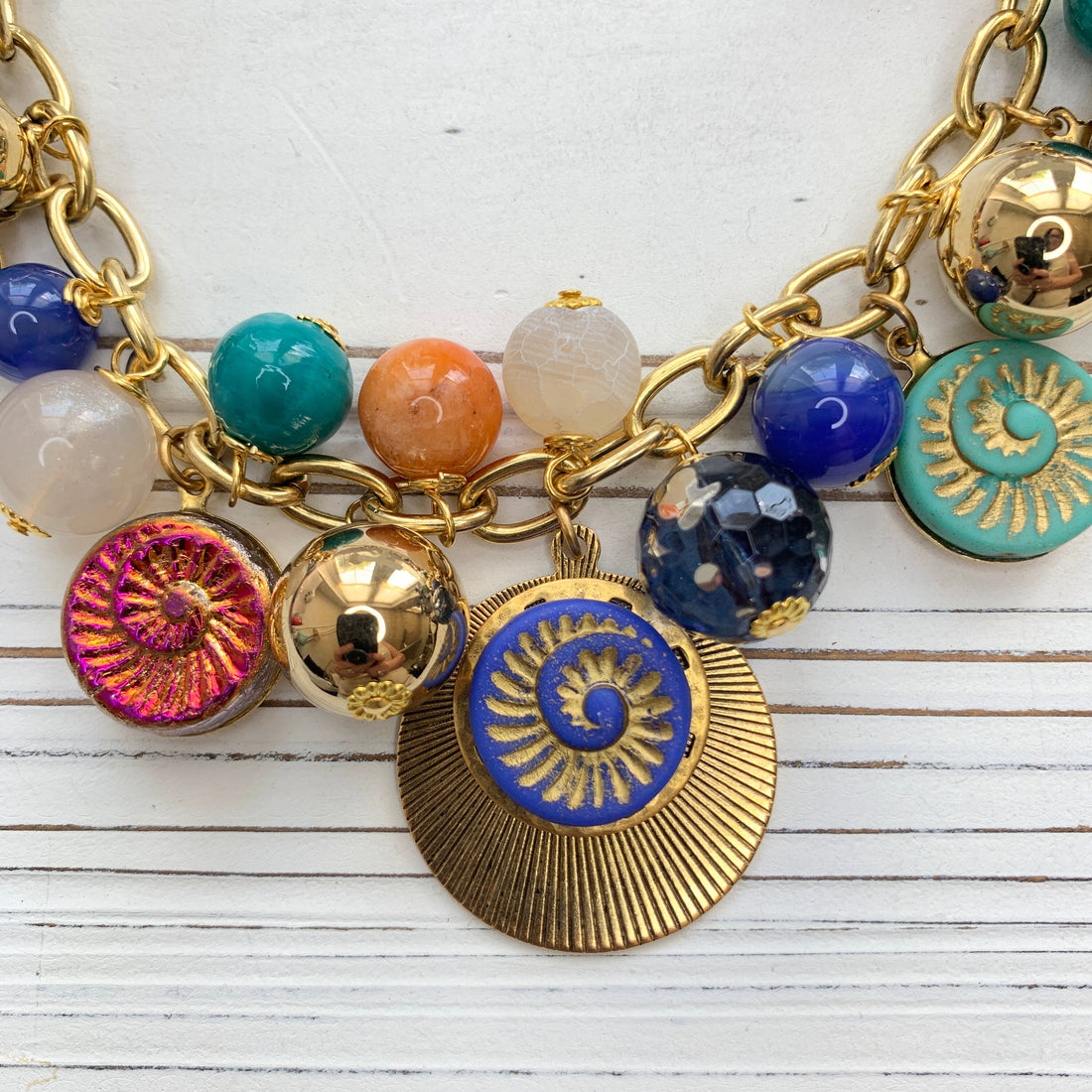 NEW Lenora Dame Ammonite Charm Necklace