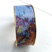 Wanderlust Vintage Map Cuff Bracelet