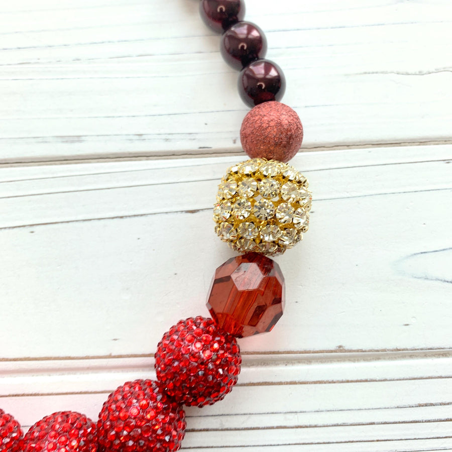 Fiery Red Statement Necklace