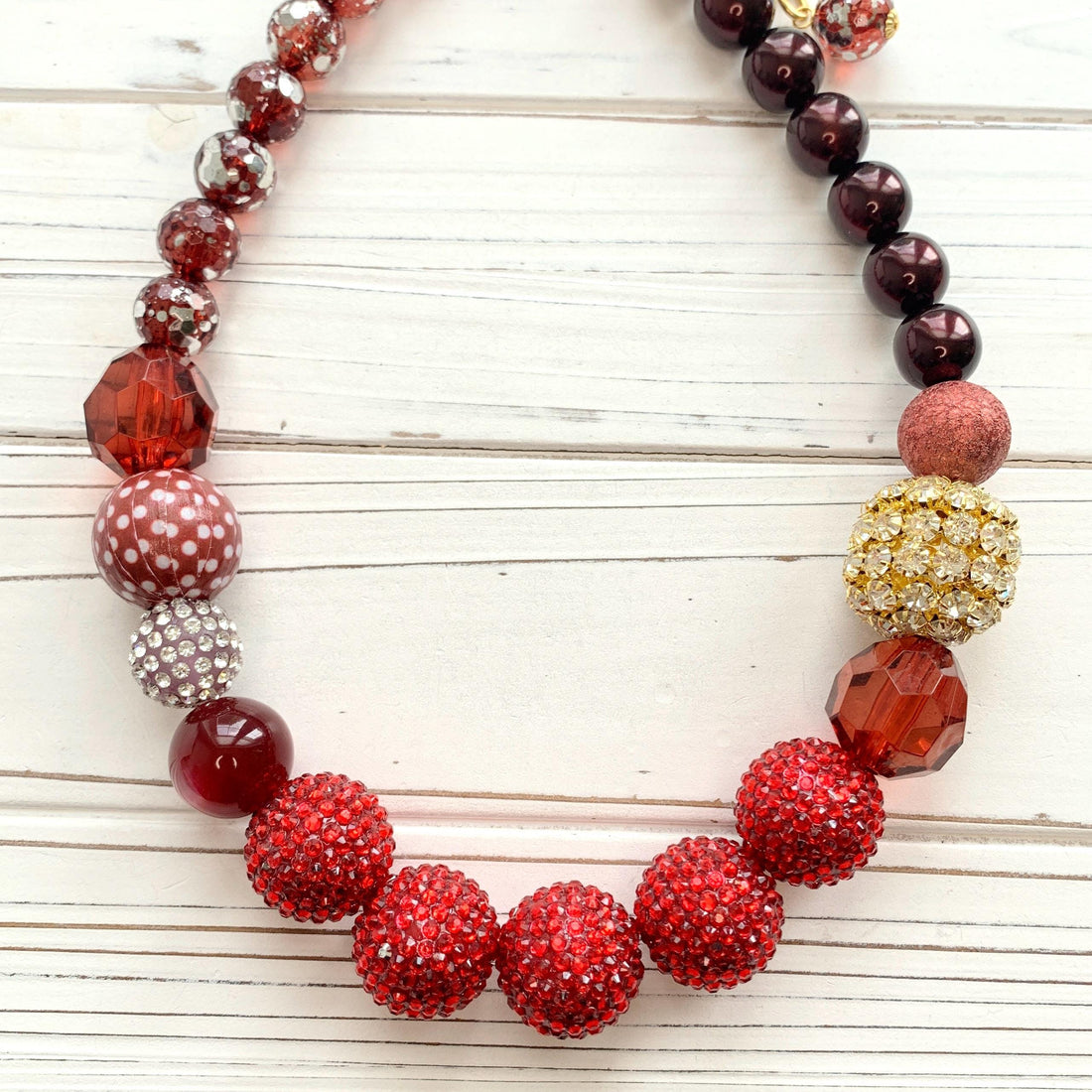 Fiery Red Statement Necklace