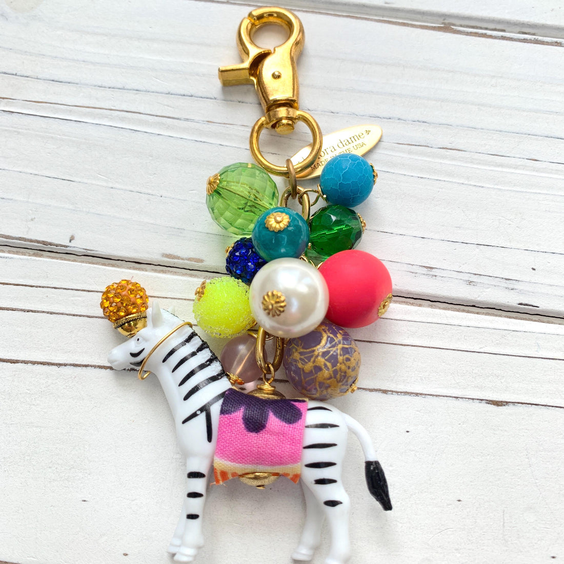 Circus Zebra Bag Charm