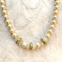 Pearl and Crystal Choker Necklace