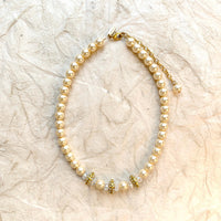 Pearl and Crystal Choker Necklace