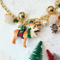 LIMITED EDITION Lenora Dame Rudolph Reindeer Christmas Necklace