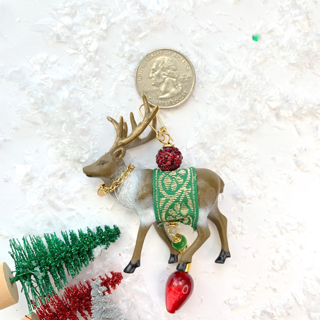 Lenora Dame Reindeer Earrings - Christmas Earrings