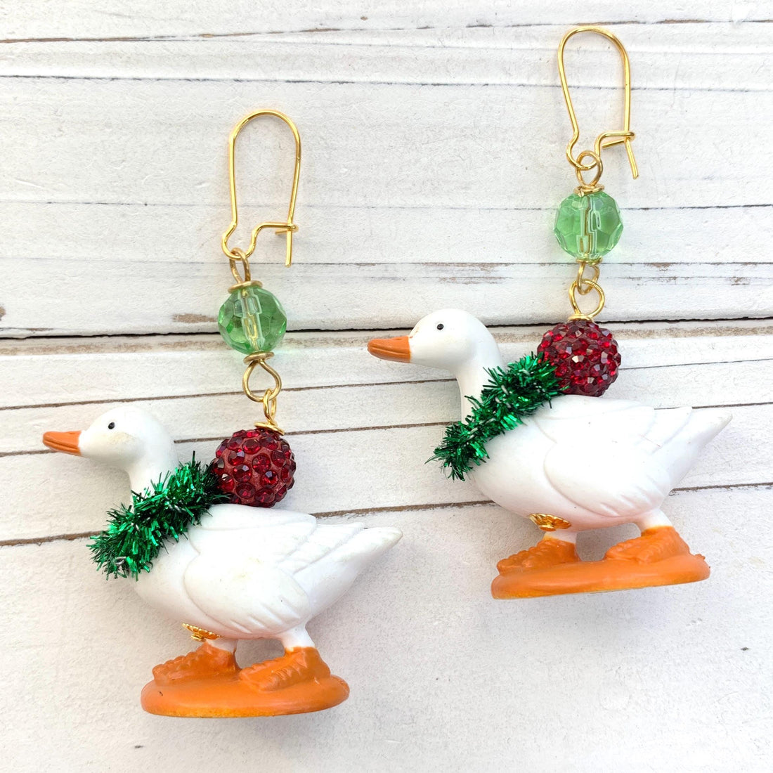 NEW Lenora Dame Christmas Duck Earrings