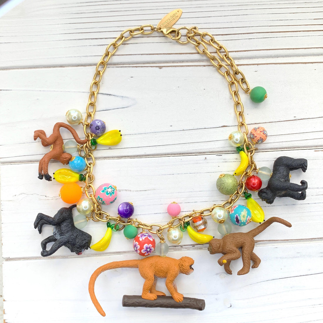 Go Bananas Monkey Necklace