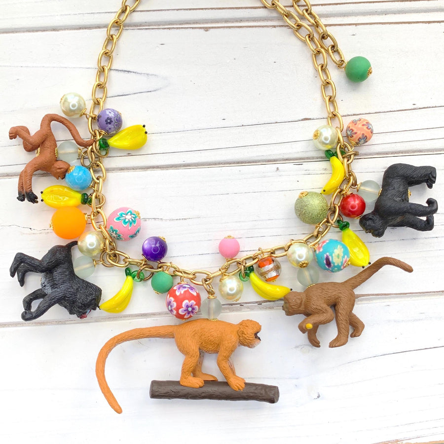 Go Bananas Monkey Necklace