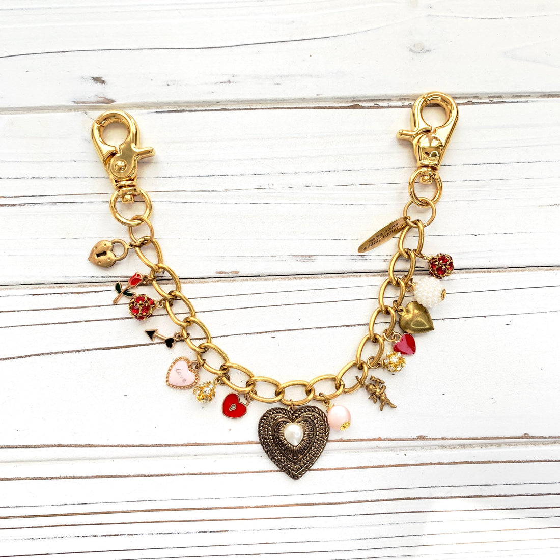 NEW Lenora Dame Valentines Chain Bag Charm - Valentine&