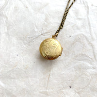 Lenora Dame Floral Round Locket Necklace