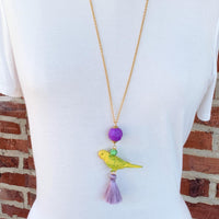 Piper the Parakeet Pendant Necklace