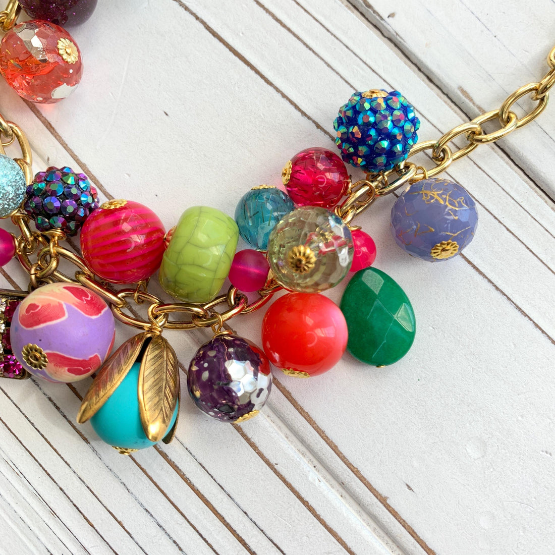 Colorful Bauble Charm Necklace