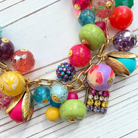 Colorful Bauble Charm Necklace