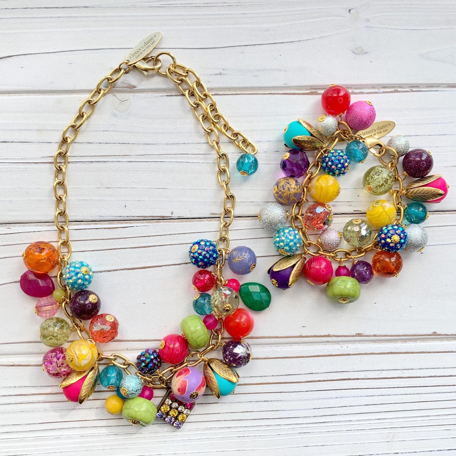 Colorful Bauble Charm Bracelet