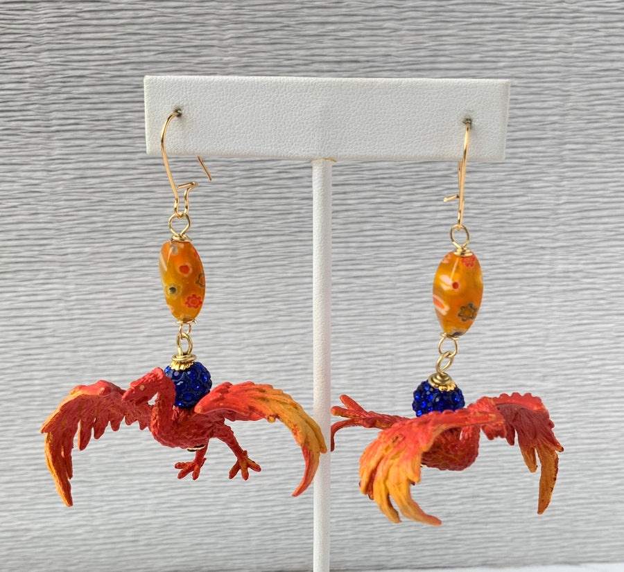 Lenora Dame Phoenix-Ville Statement Earrings, Phoenix Earrings