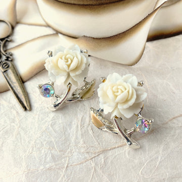 Lenora Dame Vintage Rose Post Earrings - One-of-a-Kind